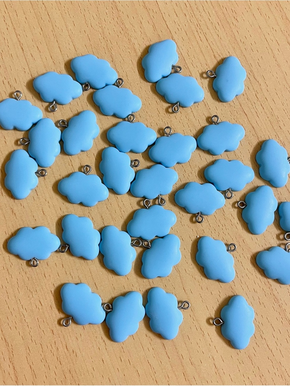 Blue Clouds Silver Plated Charms DIY Jewelry Earrings Necklace Bracelet Supplies